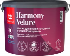 фото: Tikkurila Harmony Velure 9л-Краска для стен и потолков, глубокоматовая, база А 