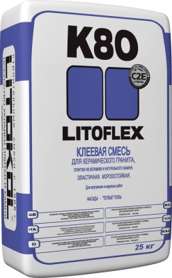 фото: Litokol Litoflex K80 (Литокол Литофлекс К80), Белый - Плиточный клей.   