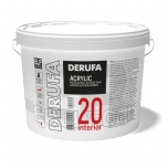 изображение: Derufa (Деруфа Интерьер 20), 9л, краска для стен и потолков, шелковисто-глянцевая, база А